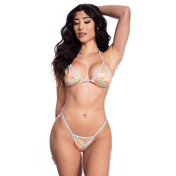 🦋B2G1🦋MIDNIGHT BALLERINA Shroom Springs Tri-Top & Scrunch Back Bikini Dance Wear - Picture 1 of 3